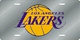 Los Angeles Lakers Laser Cut Silver License Plate