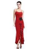 Ever Pretty Fab Stretchy Spaghetti Straps Falbala Flower Formal Gown 80679