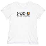 T-Shirt Woman White Elegant Flag  Satu Mare  Romania City