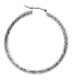 Italian Hoop, Diamond Cut Design, Dollar Size