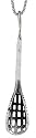 Sterling Silver Lacrosse Charm, 1 3/16" (30 mm).