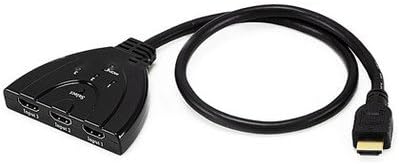 3 Port HDMI 1080p Switcher Switch for HDTV DVD Xbox 360 with 1.5FT Pigtail Cable