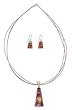 Dichroic glass jewelry set, 'Pyramid of Fire' 18" L Dichroic glass jewelry set, 'Pyramid of Fire' 18" L