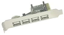 NISIS 5 Port USB 2.0 PCI Card (4 external, 1 internal, 4 maximum connections)