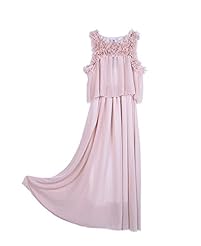 Sleeveless Chiffon Summer Pleated Maxi Dress 