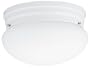 Lithonia Lighting One-Light Fluorescent Flush-Mount Ceiling Fixture, White Globe #10975 WH R4