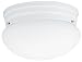 Lithonia Lighting 10975 WH M4 One-Light Fluorescent Flush-Mount Ceiling Fixture, White Globe