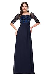 Chiffon/Satin/Tulle Elbow Length Sleeves Cocktail Floor Length Square Neck Lace Beaded Sequined Sheer Applique Wrap Evening Dress/Homecoming Dress/Bridesmaid Dress/Pageant Dress/Prom Dress/Party Dress