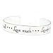 Live Well, Love Much, Laugh Often Inspirational Message Silver Tone Metal Cuff Bracelet