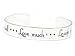 Personal Health Care : Live Well..Love Much..Laugh Often Inspirational Message Silver Tone Metal Cuff Bracelet