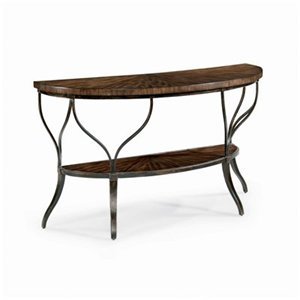 Bernhardt Hudson Free Form Wood Top Console Table in Black