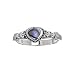  : STERLING SILVER ABALONE OXIDIZED HEART RING SIZE 7