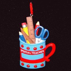 "Special Teacher" Mug Christmas Ornament #W3603