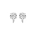 Sterling Silver 8mm Round Clear CZ Clip On Earrings