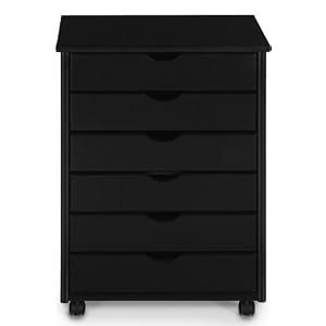 Stanton 6 - drawer Wide Cart, 26Hx20W, BLACK by Home Decorators Collection