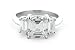 2.50 Ct Emerald Cut Three Stone Diamond Engagement Ring