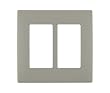 Leviton Renu REWP2-WS Two-Gang Screwless Snap-On Wallplate, Wood Smoke