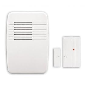 Heath Zenith SL-6168-C Wireless Plug-In Chime with Entry-Alert Sensor, White