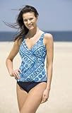 Gipsy Stripe Two Piece Surplice Tankini Swimsuit by Christina - Women's Swimsuit Plus Size Swimsuit