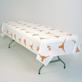 Texas Longhorns Plastic Table Cover Heavy Duty Officially Licensed Team Logo