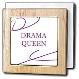 Review 3dRose LLC  / Drama Queen - 6 Inch Tile Napkin Holder