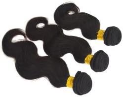 DREAM Virgin HAIR @ Extensions 100% Virgin Indian Weave for Cheap Body Wave 3 Bundles 12"-30" Natural Color (1B)(3 Bundles 20inch)