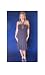 AGB Brown Solid Mesh Dress