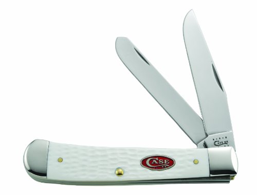 Case Cutlery 60182 Case SparXX Jigged White Synthetic Handle Trapper Case Cutlery 60182 Case SparXX Jigged White Synthetic Handle Trapper