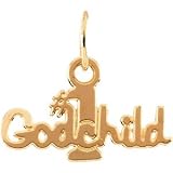 14K Yellow Gold Children's #1 Godchild Pendant With 15 Chain This Item Is Approximately  0.7 grams (Free Shipping)