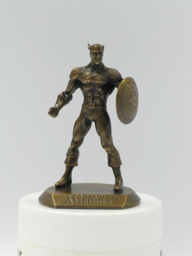 Captain America Series 1 Miniature Alliance - Bronze Captain America Figurine - Comic Con 2009 Exclusive - Limited Edition 50 pieces