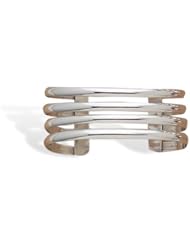 4 Row Polished Cuff Wide Designer Womens Ladies For Her
