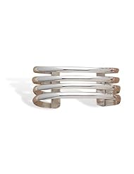 4 Row Polished Sterling Silver Cuff