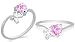 Heart Cut Pink Cz Ring Sterling Silver Size 9
