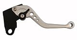 Motobrackets Adjustable Short SILVER Brake Lever for Yamaha 1999-2004 R6, 2002-2003 R1, 2006-2009 R6S, 2001-2005 FZ1 Fazer and Kawasaki 2000-2004 ZX6R/ZX636R/ZX6RR, 2005-2007 ZZR600, 2000-2003 ZX9R, 2004-2005 ZX10R, 2000-2005 ZX12R, 2003-2006 Z1000