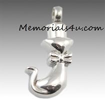 Kitty Cremation Pendant , Cremation Jewellery