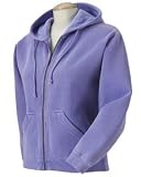 Garment-dyed Ladies' Full-zip Hooded Sweatshirt