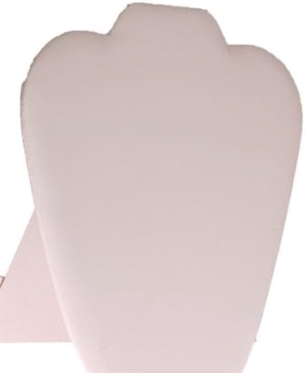 White Leather Multiple Necklace Jewelry Display Easel !