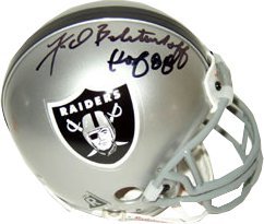 Fred Biletnikoff signed Oakland Raiders Replica Mini Helmet HOF 88