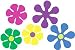 Search : Wallies 25 Girls RETRO FLOWER FLOWERS Cutouts