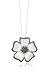10k White Gold Flower White Mother-Of-Pearl Black