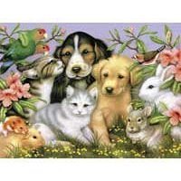 Loveable Pets 550 pc Jigsaw Puzzle by White Mountain Puzzles