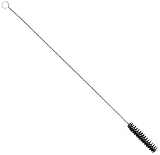 Tanis 06082 Cut Off Tip Bottle Cleaning Brush with Long Handle, Horse Hair Bristle, 3/4