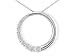 1/4 ctw 12 Diamond Journey Circle Pendant in 14K White Gold