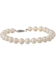 14k Gold 6.5-7mm Pink Freshwater Cultured AA Quality Pearl Bracelet