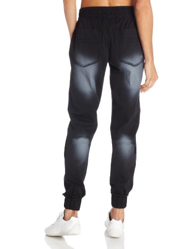 Zumba Fitness Women's Wham-Bam Stretch Denim Pant, Black, Medium