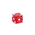 Canceled Casino Dice (Sanded Finish Red 19mm)