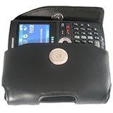 Samsung Blackjack i607 Leather Horizontal Pouch Case w/ Belt Loop (Black)