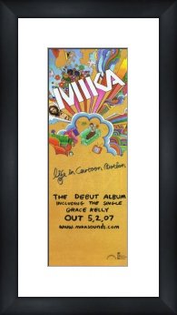 MIKA Life In Cartoon Motion - Custom Framed Original Ad - Framed Music Poster/Print