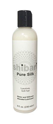 Shibari Pure Silk Lubricant, Premium Water & Silicone Blend, Paraben and Glycerin Free, Ultra Moisturizing Formula, 8 Oz.