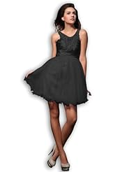Crystal Fitted Short Tulle Homecoming Dress/Mini Dress 